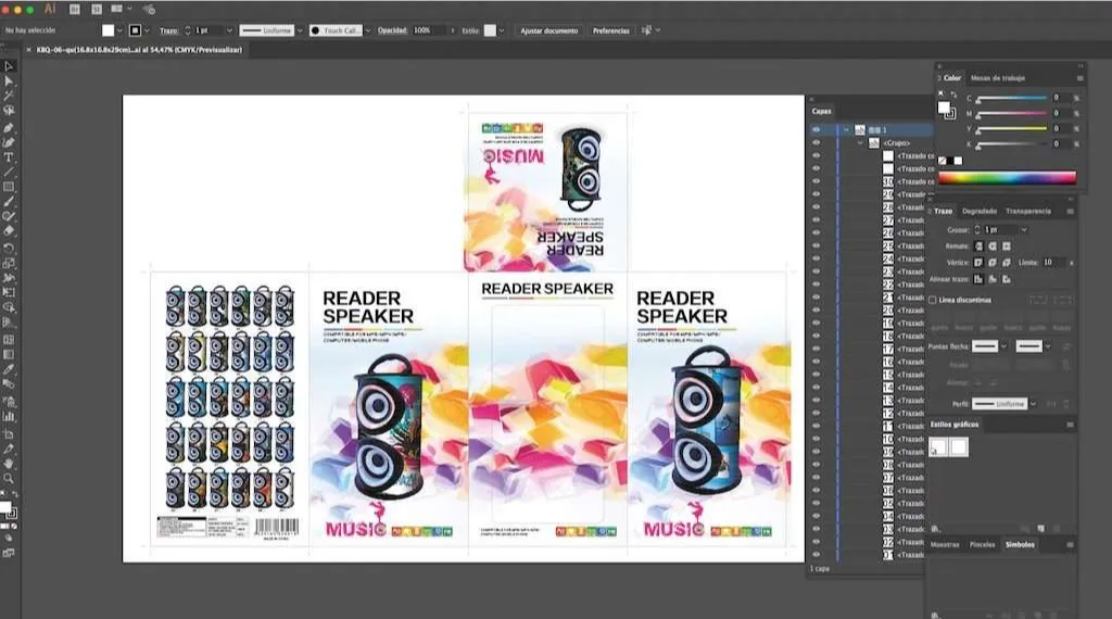 diseño de caja OEM speaker mp3 karaoke Juan Luis Martel