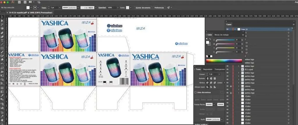 diseño de caja OEM speaker mp3 Juan Luis Martel