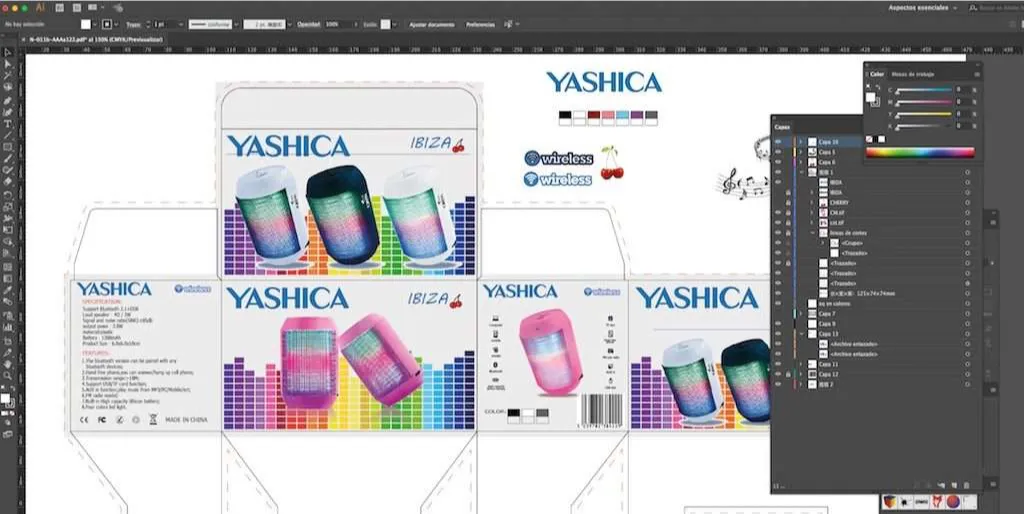 diseño de caja OEM altavoz mp3 Juan Luis Martel