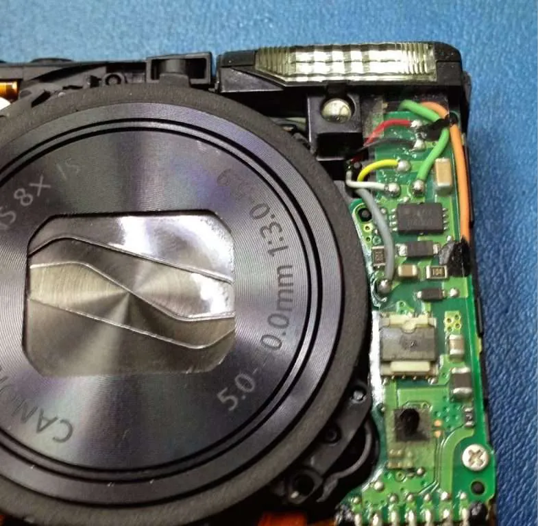 reparar camara canon placa de flash