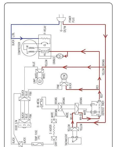 esquema electrico de una nevera