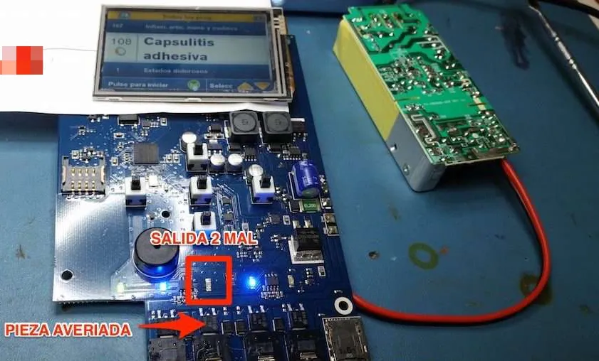 reparación de biomag lumina pieza averiada en una salida mal